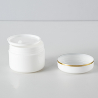 Pot cosmétique rond en PP blanc mat avec capuchon PE, 80g, 100g, pour crème visage et lotion, fabriqué en plastique de luxe, 15g, 30g, 50g