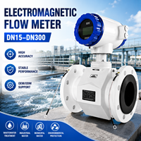 Sensor Flowmeter Elektromagnetik Stainless Steel Dn15-Dn300 OEM Magnetik Digital Akurasi Tinggi Pengukur Aliran Cairan Limbah