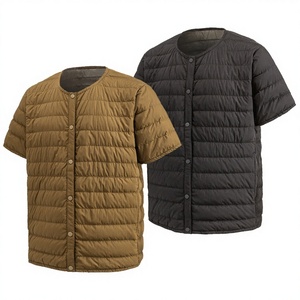 Veste d'hiver chaude pour homme à manches courtes en duvet de canard blanc, légère, résistante à l'usure, imperméable et décontractée, vente en gros - Product Image 2
