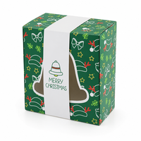 Boîte cadeau de Noël OEM ODM avec fenêtre pour biscuits, pâtisseries, bougies, portefeuilles, muffins, gâteaux, parfums