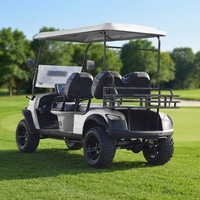 Voiturette de golf électrique 4 places homologuée pour la route, batterie lithium 48V, moteur 7,5 kW, contrôleur intelligent en acier, vitesse 30-50 km/h, autonomie 90 km