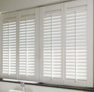 MSJ Usine Personnalisé Style Européen Design Moderne Porte Fenêtre Persienne Mobile En Bois Plantation Volets - Product Image 6