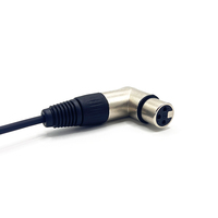 Câble d'extension de microphone à faible bruit XLR mâle à femelle à 3 broches à angle droit en forme de L personnalisé pour équipement audio de scène/studio
