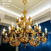 Lustre de salon de villa duplex de style français, éclairage de hall d'hôtel de style européen, salle d'exposition, éclairage d'escalier, Zhongshan Lig