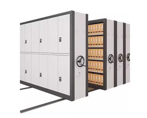 ตู้เก็บเอกสารเหล็กแบบมีล้อเลื่อนความหนาแน่นสูง ระบบจัดเก็บเอกสารสำนักงานขนาดกะทัดรัด ระบบจัดเก็บเอกสารจำนวนมากแบบเคลื่อนย้ายได้พร้อมกุญแจล็อคสำหรับโรงงาน - Product Image 3