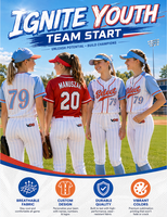 Uniforme de baseball respirant sublimé |   Ensembles d'équipe personnalisés avec logo |   Options de tailles plus grandes |   Conception gratuite, faible MOQ
