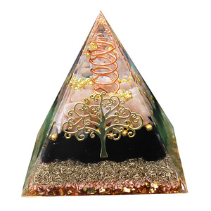 Pilar de Cristal Blanco en Forma de Pirámide, Resina Epoxi, Decoración para el Hogar, Adorno Artístico para Escritorio - Product Image 5