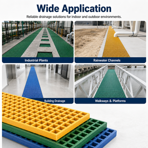 <span class=keywords><strong>Grille</strong></span> en treillis ouvert antirouille conçue pour couvrir les fossés d'égout municipaux, les caniveaux des trottoirs et les lignes de drainage urbain - Product Image 4