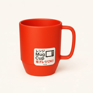 Inomata tazza rossa da bere a microonde tazza colorata per bevande calde - Product Image 1