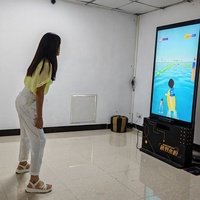 Simulador de Surf Interactivo AR, Sistema de Juego Deportivo con Tabla de Movimiento Dinámico y Pantalla de Olas 3D para Gimnasio Digital o Bar
