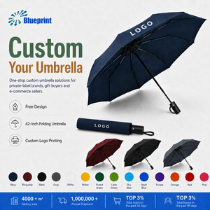 Ombrello Pieghevole Automatico a 3 Sezioni di Alta Qualità, Portatile, Impermeabile, Compatto da Viaggio, Personalizzabile con Logo - Product Image 1