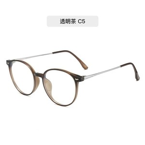 Montures de lunettes rondes pour femmes, montures complètes, verres en résine anti-lumière bleue, légères, TR90 C1 - Product Image 3
