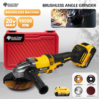 Mesin Gerinda Poles Tangan Tanpa Kabel Listrik Dewi DCG414 125MM Baterai Lithium-Ion 20V Brushless DIY Industri