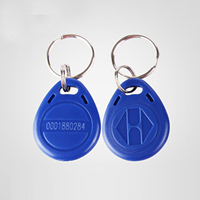 Kartu pintar penanda kunci tanpa kontak, 125KHz EM ID jarak dekat RFID, kontrol akses Keyfob ABS, sistem kunci kehadiran pintu, kartu pintar