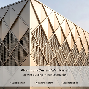 Panel de Revestimiento de Fachada Exterior de Aluminio Perforado Geométrico 3D para Edificios Comerciales - Product Image 2