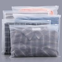 Emballage de t-shirt à fermeture éclair givré écologique sacs à fermeture éclair recyclés en plastique lié à l'océan pour vêtements chaussures