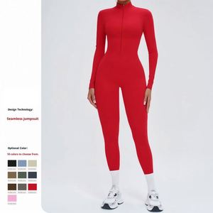 Mono Deportivo para Mujer, Ropa Deportiva de Gimnasio, Manga Larga con Cierre, Traje de Yoga Personalizado para Entrenamiento - Product Image 4