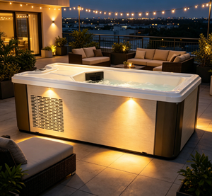 อ่างน้ำแข็งบำบัดวาเนซแบบออลอินวัน ทำจากอะคริลิก พร้อมหัวฉีดนวดและไฟแอลอีดีโครโมเธอราพี - Product Image 1