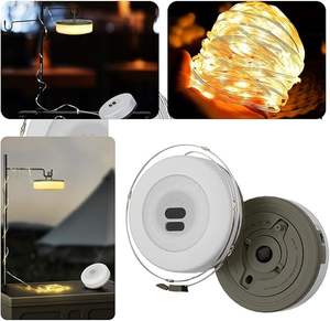 Guirnalda de Luces LED Recargables, Resistentes al Agua, para Exteriores, Camping, Decorativas, Larga Duración, Lámpara de Plástico ABS Blanco - Product Image 3