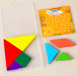 Juguete Educativo de Madera para el Desarrollo de la Inteligencia, Mini Tangram Magnético, Bloques de Construcción Montessori para Niños y Niñas - Product Image 2