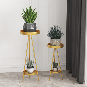 Support de <span class=keywords><strong>plante</strong></span> de décoration moderne du milieu du siècle, support d'affichage en <span class=keywords><strong>fer</strong></span> forgé, Pot de fleur d'intérieur, support de <span class=keywords><strong>plante</strong></span> or - Product Image 1