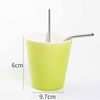 Pailles à boire courtes en acier inoxydable pour enfants 16cm pailles en métal réutilisables pour Cocktail petits verres à vin tasses