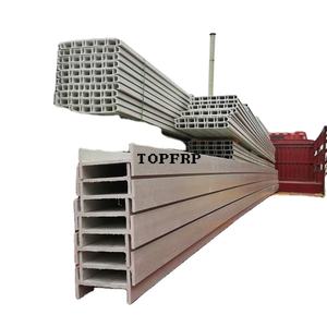 Poutre en I en composite FRP en fibre de verre avec service de découpe, matériau de construction léger et haute résistance - Product Image 6