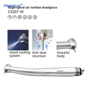 COXO CX207-W 누름단추식 전쟁 Handpiece 공기 터빈 치과 고속 Handpieces Coxo 고속 Handpiece