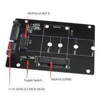 Adaptor Board Port Serial Notebook Berkualitas Tinggi 2.5'' 2 in 1 Mini PCI-E 2 Lane M.2 NGFF MSATA SATA 3.0 III Menggunakan Antarmuka USB
