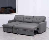 Sofá cama extraíble, precio barato, tela de lino, sofá cama en forma de L, sofá cama que ahorra espacio, Diván, caja de almacenamiento, sofá cama