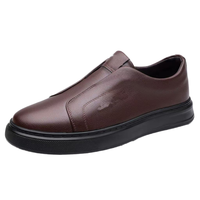 Baskets décontractées en cuir pour hommes, à enfiler, en maille, antidérapantes, printemps/automne/hiver, grandes tailles 38-46, inspirées de l'Italie, avec amorti pour la marche