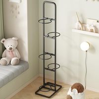 JH-Mech Plusieurs Couches Matériau Métallique Robuste Exercice À Domicile Basketball Football Vertical Ball Storage Rack