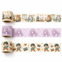 Ruban adhésif washi imprimé sur mesure, style Kawaii Japon Corée, ruban décoratif pour journal, agenda, scrapbooking, bricolage