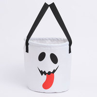 2025 nouveau personnalisé éclairer citrouille Halloween panier enfants truc ou traiter sac de bonbons lumière LED blanc Halloween seaux
