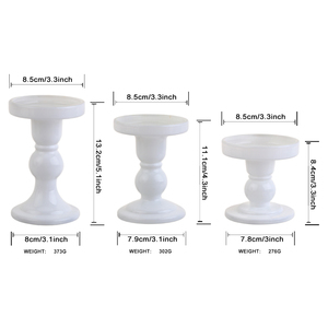 <strong>3</strong>-Piece <strong>Set</strong> of Glass <strong>Candlestick</strong> Crystal Candle Holder Christmas Candle Holder Decoration Family Living Room Wedding - Product Image 5