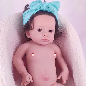 Boneka bayi silikon seluruh tubuh realistis baru lahir Bonecas seperti hidup lembut ocidas Bebe Cuerpo Completo De Silicona