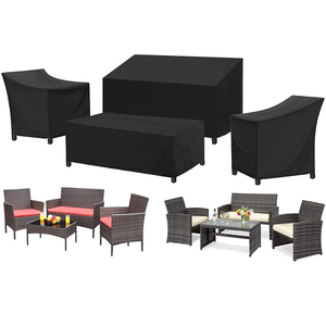 <span class=keywords><strong>Set</strong></span> di Arredamento <span class=keywords><strong>da</strong></span> <span class=keywords><strong>Esterno</strong></span> 4 Pezzi in Rattan PE con Tavolo <span class=keywords><strong>da</strong></span> <span class=keywords><strong>Pranzo</strong></span> <span class=keywords><strong>da</strong></span> Giardino Divano e Sedie per Spiaggia - Product Image 3