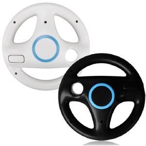 Volant pour manette Nintendo Wii, jeux de course <span class=keywords><strong>Mario</strong></span> Kart, volant de course noir et blanc en plastique, innovant et excitant - Product Image 2