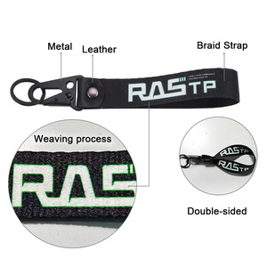 RASTP Car Keychain Nylon Strap <b>Key</b> <b>Ring</b> For Motorcycle And Automobile <b>Key</b> <b>Accessories</b> Black Color - Product Image 4