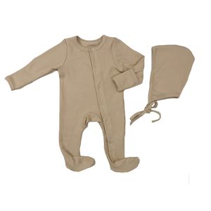 Monos de gofres acanalados gruesos para Otoño e Invierno para recién nacidos, peleles de una pieza con manopla para <span class=keywords><strong>dormir</strong></span> - Product Image 6