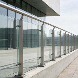 Clear Laminated Tempered Safety Glass Industrial Curtain Wall Railing Panel Custom Straight Curved Balcony Glass Fence Villa - Product Image 2
