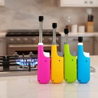 Nouvel Arrivage – Briquet Électronique Rétractable Style Américain en Plastique, au Butane, pour Barbecue, Cuisine et Camping, Rechargeable et Durable