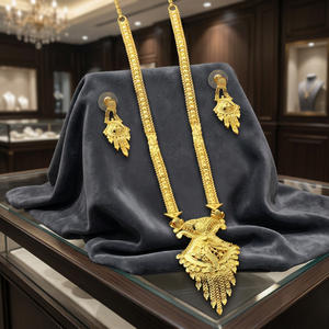 Wholesale 14K 18K 24K Micro Gold Traditional Long Necklaces Set, Fashion Long Jewelry Set, Brass Micro Forming Long Jewelry Set. - Product Image 5