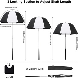 Custom Logo Ergonomic Rubberized Handle Windproof All in 1 Straight <b>Umbrella</b> Modern Design Golf Bag with Business Gift Appeal - Product Image 3