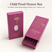 Individuell Bedruckte Schiebelade-Vorverpackungsboxen aus Papier, Kindersichere Zigarettenschachtel für 5 Zigarren