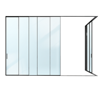Porte coulissante en aluminium sur mesure avec double vitrage en verre trempé - Moderne, étanche, insonorisée, pour cuisine intérieure
