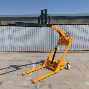 KAD Empilhador Semi Elétrico Hidráulico Portátil Lift Pallet Forklift 500kg-700kg Capacidade Dobrável Boom Crane Truck 1.5m Forklift - Product Image 2