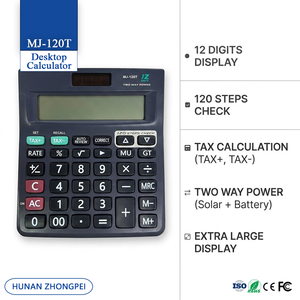 Calculadora de Escritorio MJ-120T SKD PCB de 12 Dígitos, Doble Alimentación Solar y Batería, Función de Verificación de Impuestos de 150 Pasos, Coma de 3 Dígitos - Product Image 2