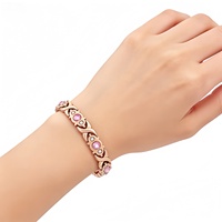 Bracelet en alliage 889, best-seller, module magnétique détachable, alliage écologique, serti de diamants, design floral réglable