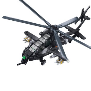 Jouets de construction assemblés <span class=keywords><strong>Sluban</strong></span> B1558 Série militaire WZ-10S Hélicoptère armé Avion de chasse pour garçons - Product Image 1